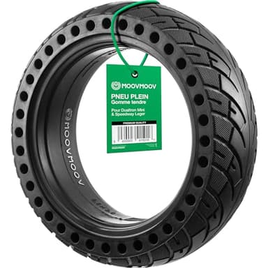 MOOVMOOV Pneu Plein pour Dualtron Mini, Pop, Togo & Speedway Leger - Compatible Roue Avant/Arrière - Pneu Increvable 8.5x2.5 Pouces Anti Crevaison Anti dérapant et Alvéolée pour Trottinette Électrique