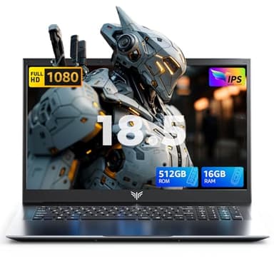 ACEMAGIC AX18 Ordinateur Portable 18.5" - Ordinateur Portable 16Go RAM 512Go SSD (Processeur N150, 8000mAh), Écran FHD, HDMI & USB-C, 3X USB3.2, Laptop Léger pour Études et Bureau