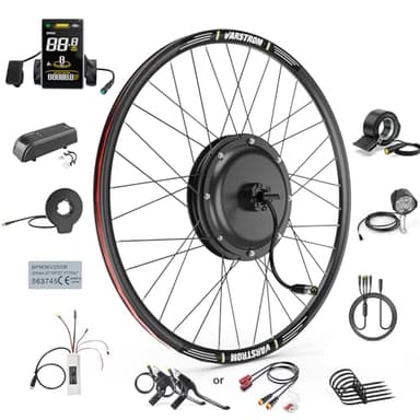 Varstrom 48V 1000W Kit Conversion Ebike 27,5 Pouces Moteur Moyeu Arrière avec Contrôleur & Affichage SWM58 – Kit Conversion Vélo Électrique Cassette Frein à Disque MTB CTB