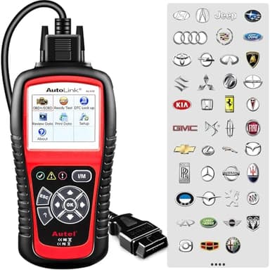 Autel AutoLink AL519 Outils de Diagnostic OBD2 Scanner, Lecteur de Code de Défaut Moteur avec Modèle Amélioré 6, Version Avancée de AL319