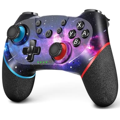 AceGamer Manette sans Fil pour Switch/Switch 2/Lite/OLED avec Fonction One Key Wake Up/Double Vibration/Gyroscope 6 Axes/Bouton Programmable/Joystick de Hall (galaxie)