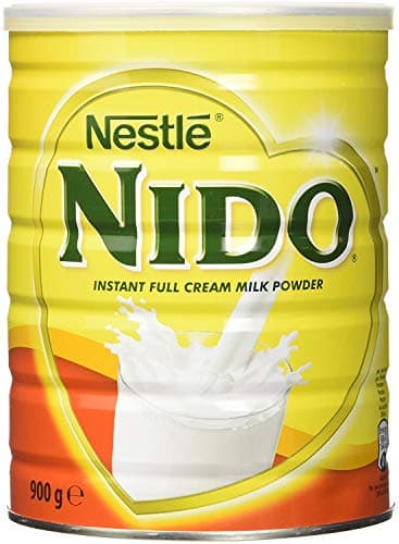 Nestlé Nido Poudre de lait entier - Crème instantanée pour café et thé, enrichie en vitamines et minéraux, sans conservateurs ni colorants - Boîte de 900 g