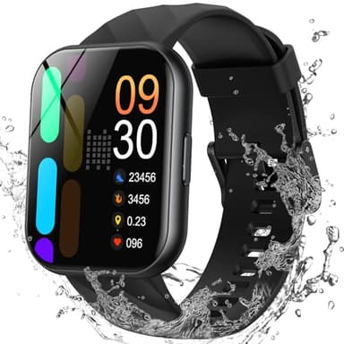 Parsonver Montre Connectée Homme Femme avec 5ATM Étanche, Sport Montre pour Natation, 1,8" HD Smartwatch avec 100+ Sportifs, Sommeil, Fréquence Cardiaque, Montre Connectee pour Android & iPhone, Noir