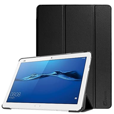 FINTIE Coque pour Tablette Huawei Mediapad M3 Lite 10 Pouces 2017, Étui Housse Mince et Léger Coque de Protection avec Fonction Sommeil/Réveil Automatique, Noir