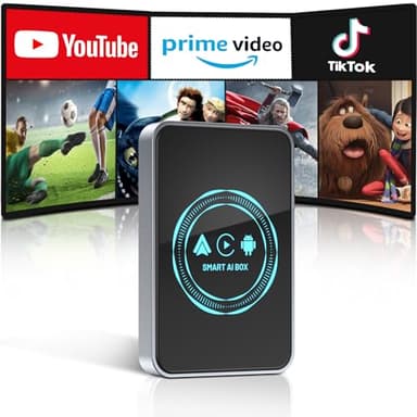 Spedal 3-en-1 CarPlay sans Fil avec Youtube/Net-Flix/TikTok, WiFi Double Bande, 4K Sortie HDMI, pour Véhicules équipés de CarPlay/Android Auto Filaire, Prise en Charge du Lecteur USB