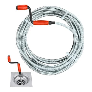 JAADU Furet Deboucheur Canalisation, Furet Deboucheur Canalisation avec Manivelle 5 m × 6 mm, Deboucheur Evier, Deboucheur Toilette Convient aux éviers de Cuisine et Aux Tuyaux de Salle de Bain