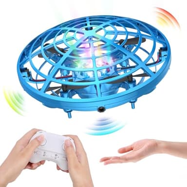 Mini Drones,Kriogor New Drones à Main,Mini-Drone UFO Mains Libres hélicoptère à Induction Infrarouge Rotaion 360 °,Télécommande Mini Avion Jouet LED Jouet Volant Cadeau Jouet pour Garçons et Filles