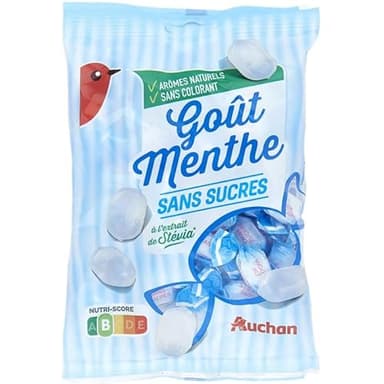 AUCHAN Bonbons à la menthe sans sucres 150 g