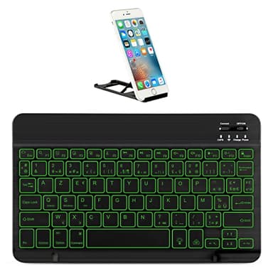 KOOCHUWAH Clavier sans Fil Rétroéclairé Bluetooth Clavier AZERTY pour iPad Pro Air Mac PC Compatible avec Tablettes Windows Android iOS Téléphone Portable Smart TV