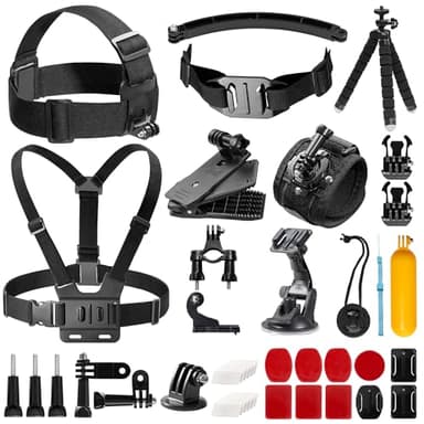 AKASO Kit d'Accessoires pour Caméra d'action 42 en 1, Compatible avec GoPro Hero10/Hero9/Hero8/Hero7, GoPro Max, Insta360, DJI Osmo Action, Apexcam, SJCAM