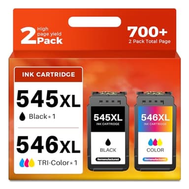 Skydo PG-545XL CL-546XL Cartouche d'encre Remplacement pour Cartouche Encre 545 546 XL pour Pixma MX495 TS3150 TS3350 TS3151 TS3351 MG2550S MG2555S MG3050 MG2950 MG3051 MG2450 MG2500 TR4550 TR4551