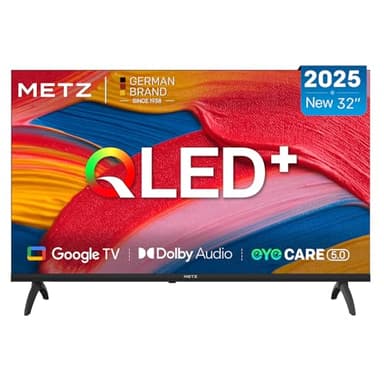 Metz 32 Pouces (80 cm) Smart TV Google Television LED, QLED, HDR 10 Dolby Audio Bluetooth 5,1 EyeCare Tuner DVB-T/T2/C/S/S2 CI+ (32MQF7000Z)