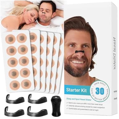 KutaKuta 60 Pièces Bande Nasale Magnétique, Aimant Anti Ronflement Magnetic Nasal Strip, Ecarteur Nasal Breathing Nasal Strip La Réduction du Ronflement Améliore la Qualité du Sommeil Bagages