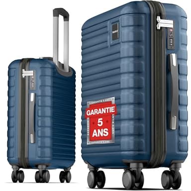 Travely Valise Cabine 55x40x20cm - adaptée pour Ryanair, Lufthansa, Eurowings et Autres. Valise Cabine 36L avec roulettes Souples et Serrure TSA Pratique, Valise de Voyage, Bagage