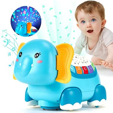 hahaland Jouet pour Bébé 1 an Jouet Montessori d'Activité et Rampant pour Enfant 1 Ans avec Musique et Sons, Cadeau de Jouets d'Activité et de Développement pour Bébé Enfant 1 2 3 Ans Garçon Fille