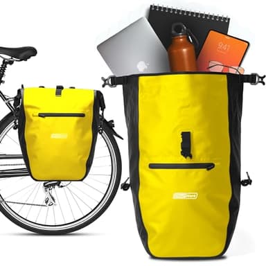 2Radwerk Sacoche de vélo arrière pour Porte-Bagages, 25,4 l, 100% étanche, avec poignée de Transport et bandoulière 56,5 x 30 x 15 cm