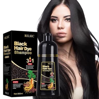 Shampoing Colorant, Shampooing Teinture Instantanée pour Cheveux, 500ML Naturelle et Durable Hair Dye Shampoo 3 en 1, Shampoing Cheveux Colorés, Hair Color Shampoo pour Homme Femme