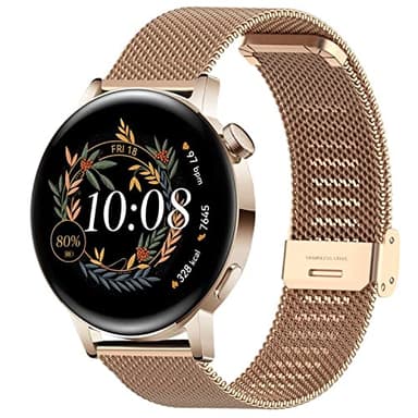 Bracelet Compatible avec Huawei Watch GT3/GT2 42mm/Honor Magic Watch 2 42mm Bracelet en Métal 20mm Bracelets de Remplacement en Acier Inoxydable pour Homme Femme