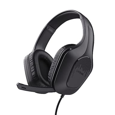 Trust Gaming GXT 418 Rayne Casque Gaming Léger pour PC Xbox PS4 PS5 Switch Mobile, Transducteurs 50 mm, Audio Jack 3.5 mm, Câble de 2 m, Casque Gamer Filaire Over-Ear avec Micro, Noir