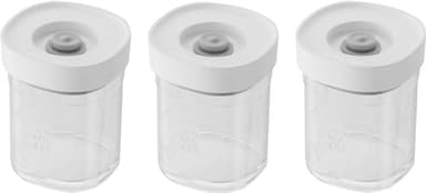 ZWILLING Boîte Fresh et Save Cube de Taille XS, 3 Pièces, Récipient de Stockage Modulaire et Empilable, Hermétique et Sous Vide, Compatible avec Le Lave-Vaisselle, Transparent