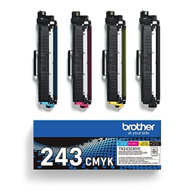 Brother TN-243CMYK Pack de 4 Toners compatible avec Imprimante HL-L3210CW/L3230CDW/L3270CDW/MFC-L3710CW/L3730CDN/L3750CDW Multi-pack (Noir, Cyan, Magenta, Jaune)