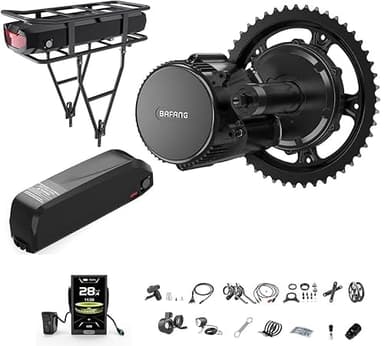 BAFANG 750W 1000W 250W 350W 500W Moteur Central avec Batterie et Affichage LCD optionnels, Kit de Conversion électrique BBS01B BBS02B BBS-HD, Kit de vélo électrique à Moteur Central