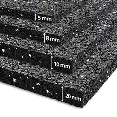 etm - Tapis Anti-Vibration 60x60 cm - Réduire Les Vibrations et Absorber des Chocs - Idéal pour Machine à Laver, sèche-Linge et Machine à café - Tapis Anti-déplacement en Caoutchouc - Épaisseur 2cm