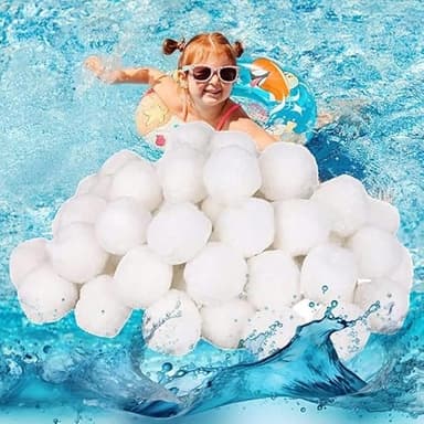 KARELLS Balles Filtrantes,200g Balle Filtrante Piscine,Réutilisables Balle Filtrante,Remplacer de Sable Filtration Piscine,2025 New Boule Coton Filtre Piscine,Convient Filtration pour Piscine