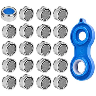 ZITFRI 20 Pcs Mousseur Robinet M24 avec Filtre Embout Brise Jet Robinet 1pc Aérateur Robinet Universel pour Economiseur d'Eau Mitigeur Evier de Cuisine Lavabo Salle de Bain