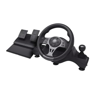Trust GXT 289 Volant de Course pour Simulateur de Vol, Xbox Series X/S, PS4, Nintendo Switch, Volant PC avec Pédalier, Levier Vitesse, Retour de Vibration, pour Farming Simulator / F1 / Gran Turismo
