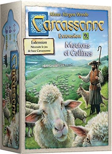 Asmodee Z-Man Games - Carcassonne - Extension 9 Moutons et Collines - Jeu de société - À partir de 7 Ans - 2 à 6 Joueurs - 40 Minutes