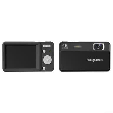 Appareil photo numérique M15 Slider, CCD Campus Photographie Caméra Vidéo Caméra Vidéo Étudiant Appareil photo sans miroir pour débutants amateurs de photographie Compact (Noir)