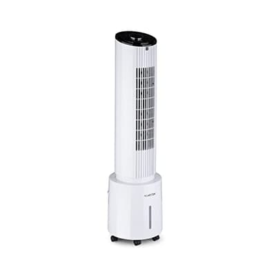 Klarstein Rafraichisseur d'Air 4 en 1, Climatiseur Portable, Humidificateur, Ventilateur, Ioniseur, Climatiseur Mobile Sans Évacuation, Pack Glacons, Réservoir 4L, 45W, Puissant Débit d'Air 400m³/h