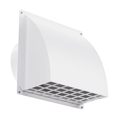HG Power Grille Aeration 150mm Grille Aeration Réglatble Silencieuse pour Systèmes de Climatisation, Hotte Aspirante Encastrable, Sèche-Linge, Blanc