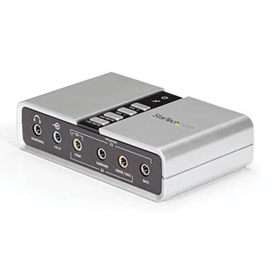 StarTech.com Carte Son USB 7.1 - Carte Son Externe pour Ordinateur Portable avec Audio Numérique SPDIF - Carte Son pour PC - Argent (ICUSBAUDIO7D)