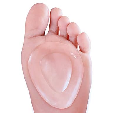 Welnove Antidérapantes Chaussures Transparence Coussins Gel de Silicone Le métatarse Coussinet Avant-pied Talon Haut Semelles pour Mortons Névrome, Soulager la douleur de l’avant-pied-5 Paires