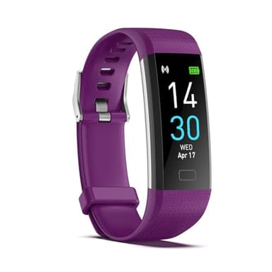 Podometre Non Connectée Simple Femme Homme Enfant Personne Agée Montre Podometre Marche Etanche IP68 Compteur de Calories Compteur de Pas Distance Suivi Sommeil, Chargeur USB en Ligne (Violet foncé)