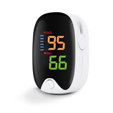 Oxymètre de Doigt - Mesure SpO2/FC en 3s, 1 Bouton, Portable pour Sport, Facile à Utiliser, Oxymètre de Pouls Digital pour Adultes Enfant