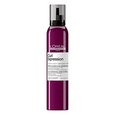 L'OREAL PROFESSIONNEL - Crème-en-Mousse 10-en-1 Curl Expression - Hydrate, Définit & Protège les Cheveux Bouclés & Crépus - Soin Sans Rinçage - Boucles 11 Fois Mieux Définies - 250 ml