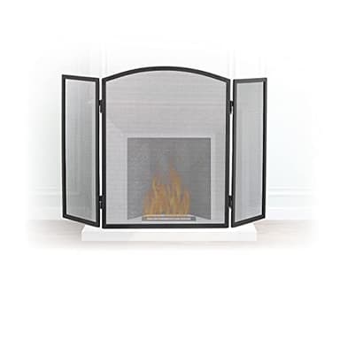 Relaxdays 10022304 Pare-étincelles cheminée acier barrière sécurité pare-feu protection grille 3 pièces HxL 62 x 96 cm, noir