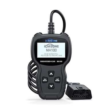 ICARZONE MA100 Valise Diagnostic Auto, OBD2 Scanner Voiture Multimarque pour Moteur, Lecteur de Code D'erreur, OBD2 Diagnostic Français, Compatible avec Tous Les Véhicules Protocoles OBDII