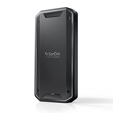 SanDisk Professional 2 To PRO-G40 SSD, jusqu'à 2700 MB/s, Disque SSD portable Thunderbolt 3 (40Gbps), USB-C (10Gbps), Ultra-robuste avec un indice IP68 pour la résistance à l'eau et à la poussière