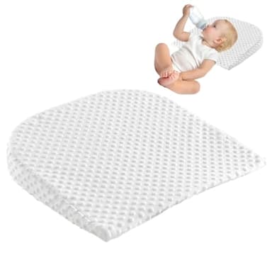 Oreiller compensé pour bébé, Pente de 15°, Doux et Confortable, Oreiller Anti-Reflux Acide pour bébé avec Housse Amovible et Fermeture éclair Invisible pour l'allaitement au biberon, Le Sommeil, l'al