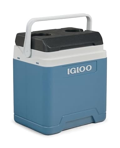 IGLOO IP27 Glacière 27L – Grande glacière Passive Bleu Clair, légère, Robuste et Portable, idéale pour Camping, Travail, Pique‑Nique, Outdoor, Boissons et Snacks – Isolation sans électricité