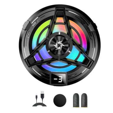 NONDK Refroidisseur de téléphone avec radiateur mobile magnétique avec écran numérique Refroidisseur de ventilateur de refroidissement semi-conducteur pour tablette / téléphone, D