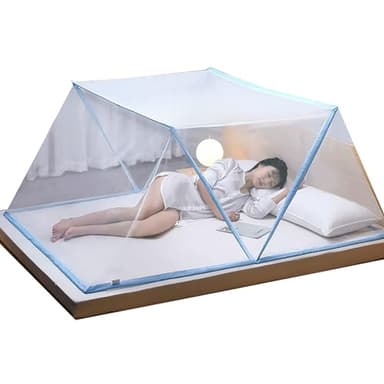 YYLDPFDC Moustiquaire Pliable Lit 2 Places, Portable de Voyage Moustiquaire, Camping Mosquito Rideau, Installation Facile, Maille Fine, pour Chambre à Coucher, Camping, 190 x 160 x 80 cm