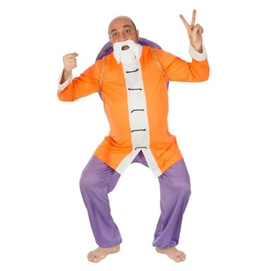 Chaks - Costume Muten Roshi, Dragon Ball, ensemble 4 pièces pour adultes, tenue pour carnaval, Halloween et fans d'anime