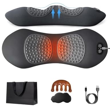 Masseur Cerviatik - Appareil De Massage Triple Thérapie, masseur lombaire et sciatique Avec Chauffage Et Vibrations, Massage lombaire thérapie Dos Ergonomique, Il Épouse La Taille Et Détend Le Dos (A)