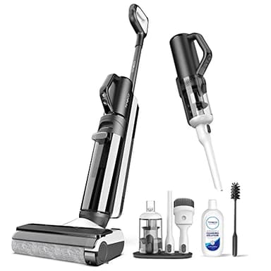 Tineco Floor One S5 Combo Aspirateur Laveur sans Fil Intelligent, S5 Combo Parfait pour Les Saletés Collantes et Les Poils d'animaux, Léger, Ultra-Silencieux, Écran Intelligent