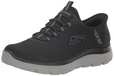 Skechers Homme Summits High Range Espadrilles, Black Mesh/Charcoal, 46 EU